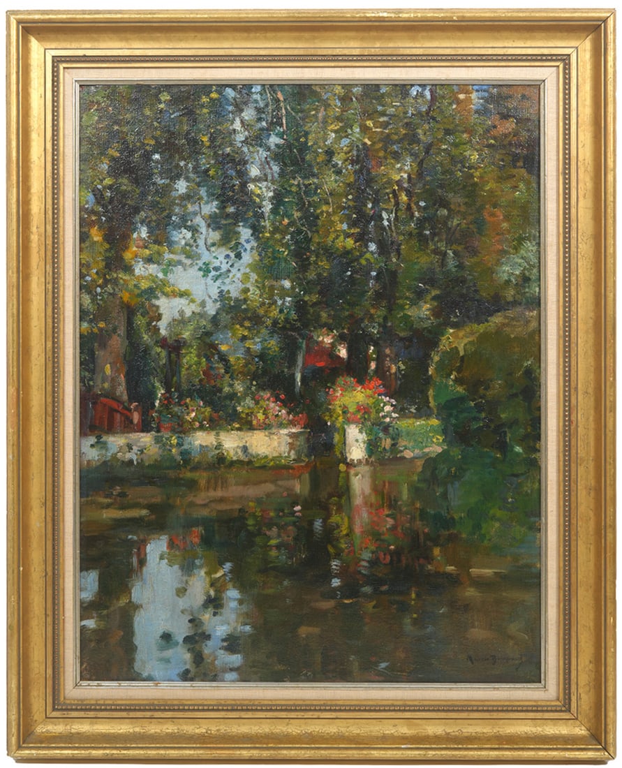 Maurice Bompard Waterfront Garden Painting (1 of 8)