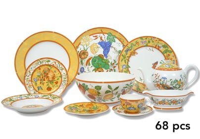 Hermes 68 Pcs. 'La Siesta' Porcelain Dinnerware