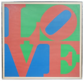 Robert Indiana 'Blue Red Green LOVE' Lithograph