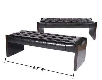 Pair of J. Robert Scott Tufted Benches