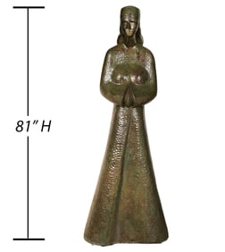 David Hostetler 'Tang Woman' Large Sculpture