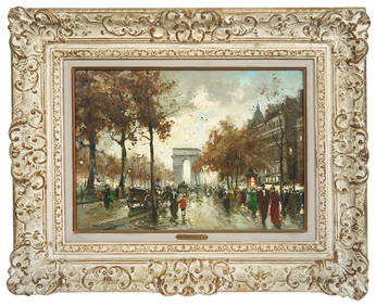 Antoine Blanchard Parisian Scene Oil Painting (1 of 7)