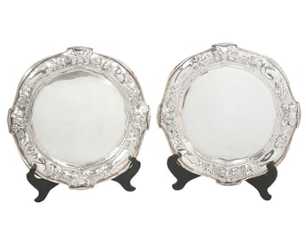 Two Martele Gorham Sterling Silver Serving Trays