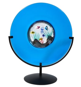 Large Roberto Cammozzo Murano Glass Aquarium