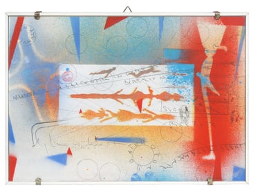 Alighiero Boetti 'Extra Strong' Mixed Media COA