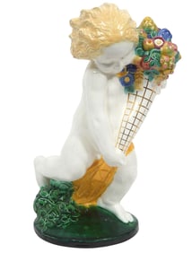 Attrb. to Michael Powolny Putto with Cornucopia
