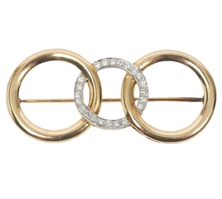 J.E. Caldwell Diamond, Platinum & 18K YG Brooch