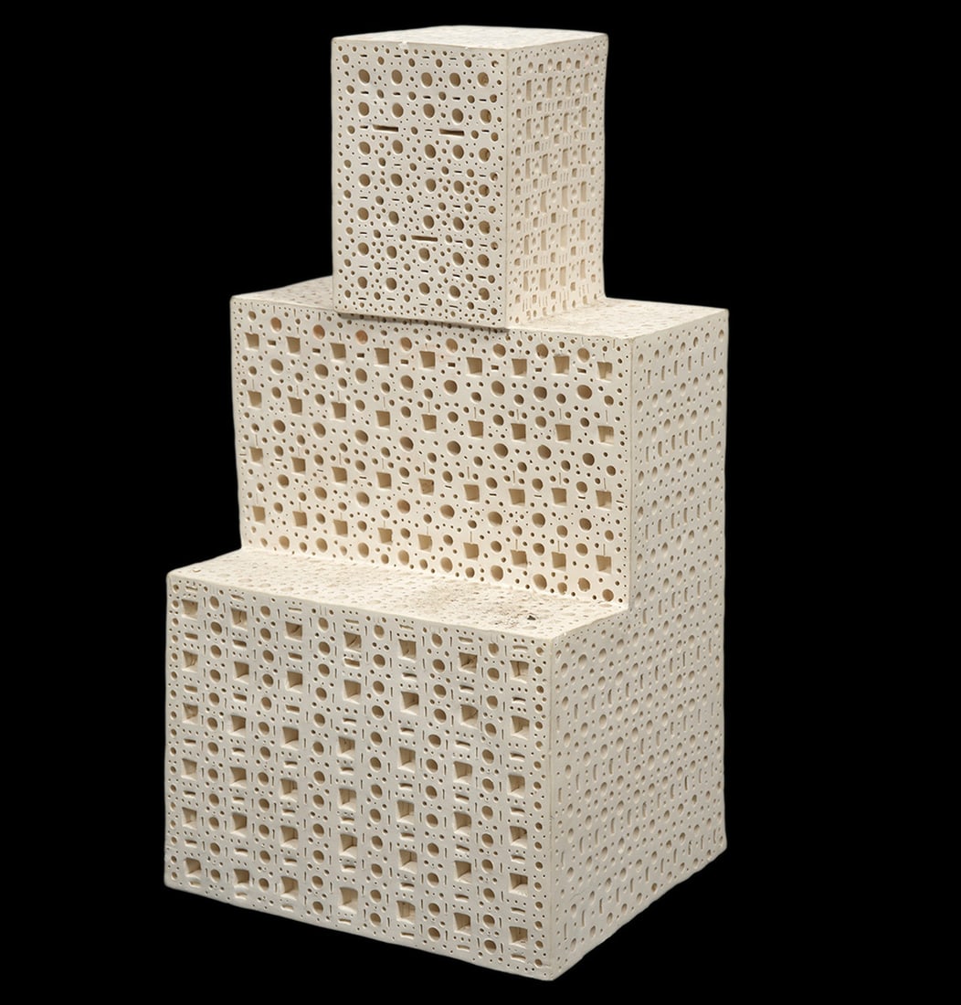 Alexander Ney Cubic Man Terracotta Sculpture (1 of 10)