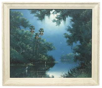 Sam Newton Evening Backwater Painting
