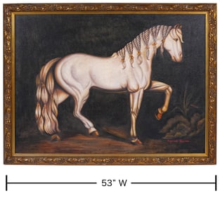 Reginald Baxter Lipizzaner Horse Painting