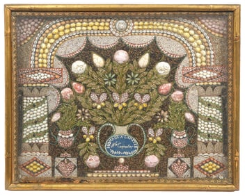 19th Ct. Sailor's Framed 'Valentine Art'
