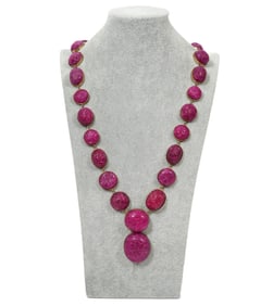Indian Ruby Custom Designed Necklace