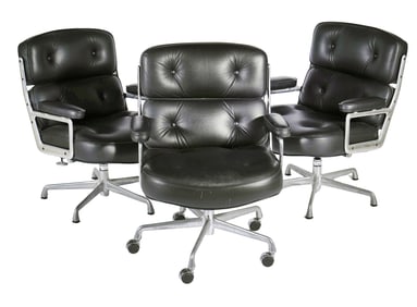 Three Eames Time Life Executive Chairs