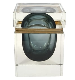Otto Galvanizzato Murano Art Glass Casket