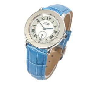 Cartier Ronde Sterling Silver Quartz Wristwatch