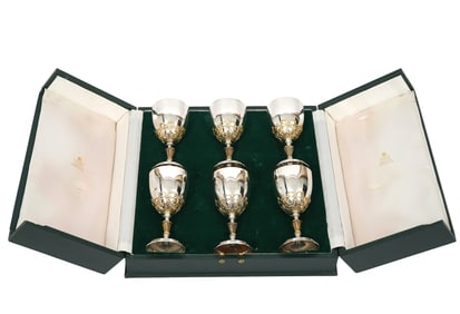 6 Silver Goblets Wedding Prince Charles & Diana Garrard & Co. Ltd