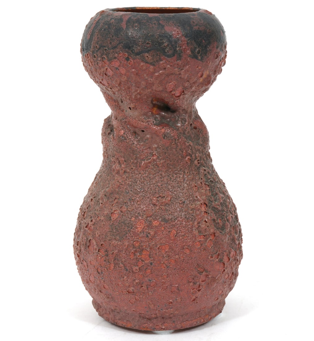 George E. Ohr Glazed Earthenware Volcanic Vase (1 of 6)