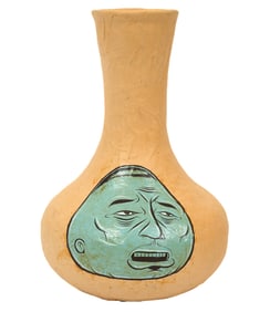 Barry (Twist) McGee Paper Over Glass Designed Vase