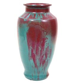 Large Pewabic Pottery Earthenware Tall Vase