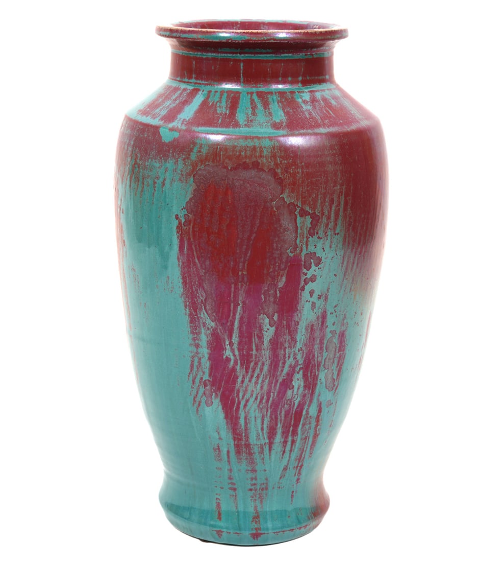 Large Pewabic Pottery Earthenware Tall Vase (1 of 9)