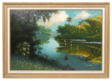 Sam Newton Florida Highwaymen Oil Painting