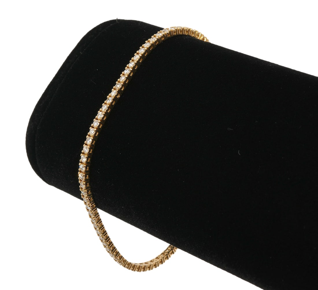 Ina Mar' Diamond & 18K YG Tennis Bracelet (1 of 6)
