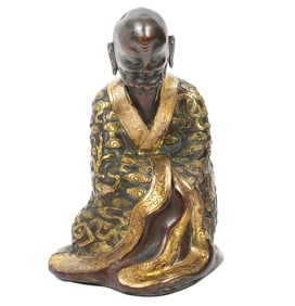 Chinese or Japanese Bronze Immortal Figure