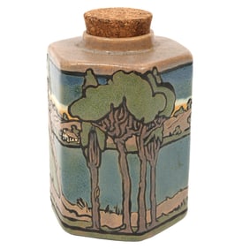 Saturday Evening Girls Pottery Tea Caddy