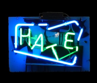 Patrick Martinez 'HATE' Neon Sign