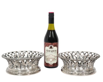 J.P & F.P for Tessiers Sterling Bottle Coasters