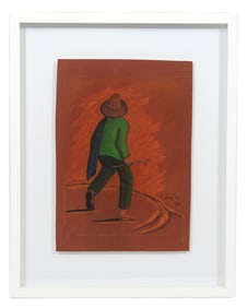 Cesar Rengifo Unsigned Watercolor on Heavy Paper