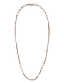 Diamond 3.70ct and 14K Rose Gold Tennis Necklace