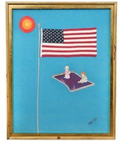 Mary Borkowski 'Search For Utopia' Fabric Art