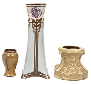 Three Pieces Assorted Pottery