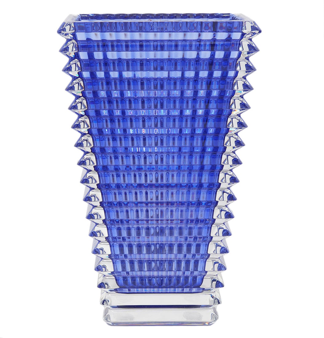 Baccarat Blue Crystal 'Eye' Vase