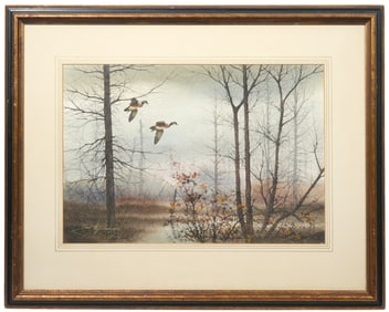 David Hagerbaumer 'Wood Ducks' Painting