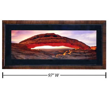 Peter Lik 'Majestic' Large Ltd. Ed. Framed Photo: Peter Lik, Australia (Born 1959). 'Majestic' limited edition large framed photograph of The Arch, Canyonlands National Park in Utah, signed and numbered, 246/950 lower right, and mounted in a wood fra