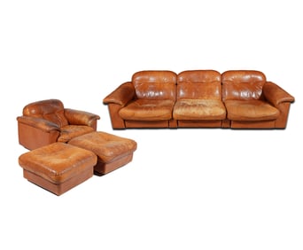 Desede 'James Bond' Couch, Chair and 2 Ottomans