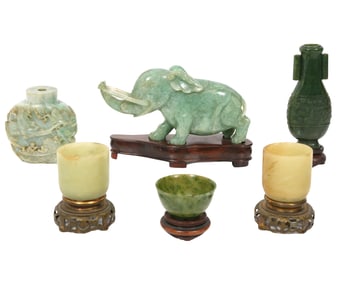 Chinese Jade Six Piece Assorted Lot
