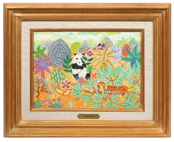 Henri Maik 'Apres Midi Tranquil' Signed Watercolor