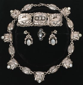 Georg Jensen 'Silver Dove' Jewelry Set