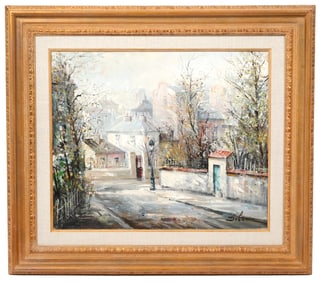 Lucian Delarue 'Rue Lepic Montmartre' Painting