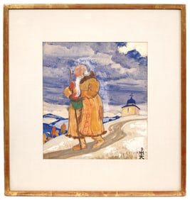 Original Nicholas Konstantinovich Roerich Painting