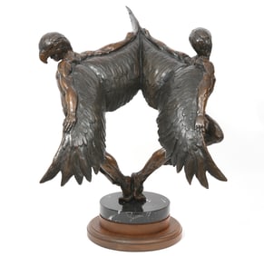 Denny Haskew Bronze 'At Eagle's Glance'