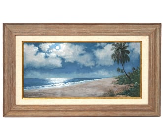 Jackie Brice 'Moonlit Beach' Painting