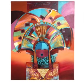 Tony Abeyta Native American Mixed Media Painting