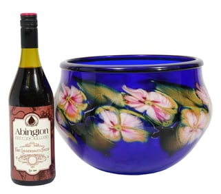 Charles Lotton Large Hand Blown Glass Bowl
