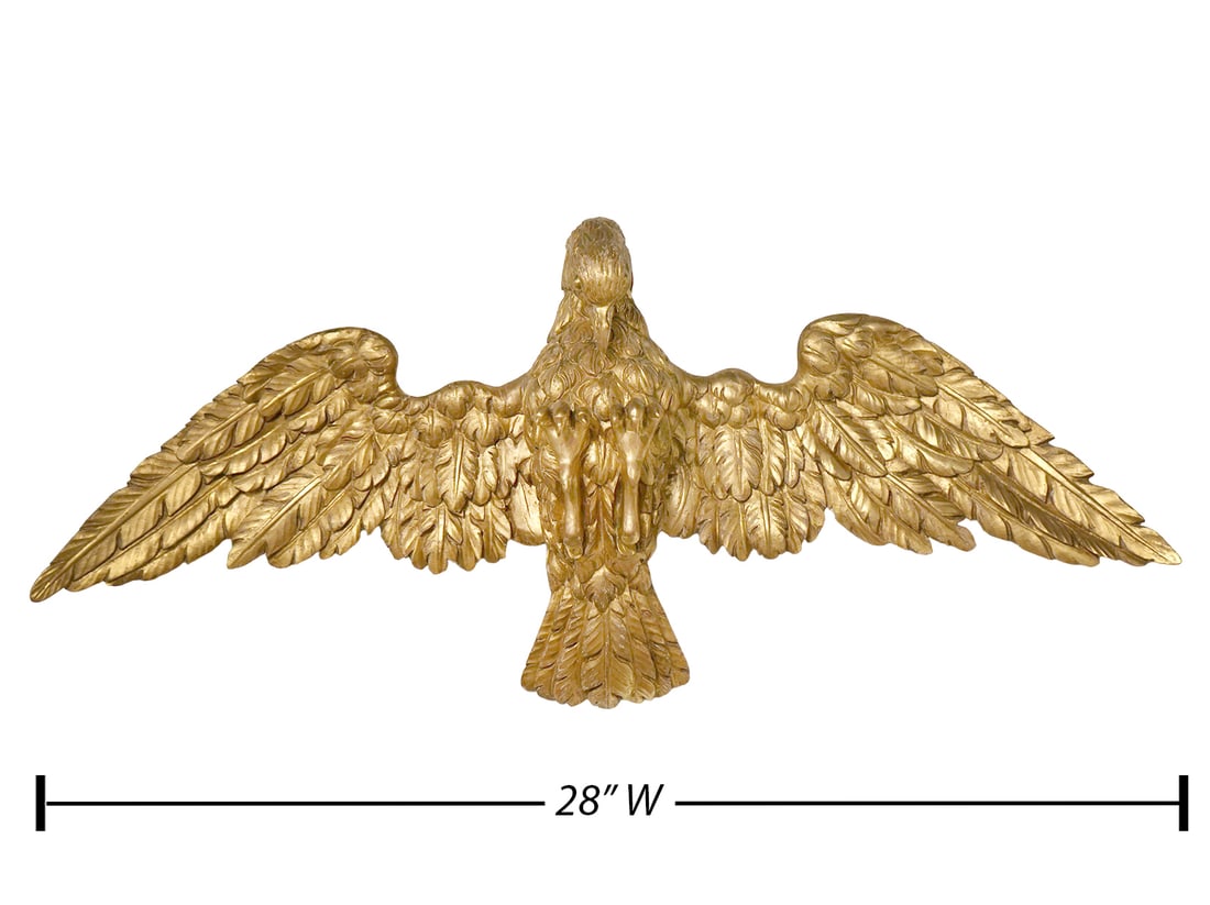 18/19th Ct. Neoclassical Style Giltwood Carved Eagle