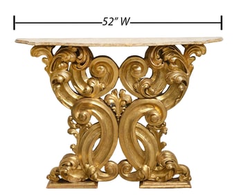 Italian Roccoco Style 18/19th C Console