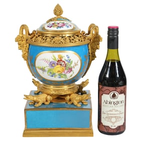 Sevres Style Porcelain & Gilt Bronze Centerpiece